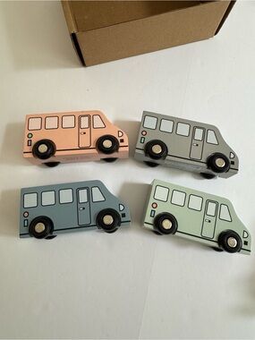 Excellerations Wooden Play Trucks Set of 4 NIB Preschool Toy